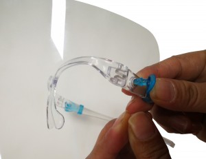 Fashion Transparent Face Shields Set with Replaceable Anti Fog Visors and Reusable Glasses Frame