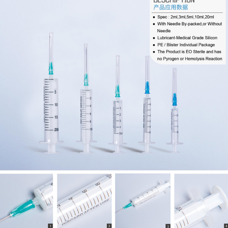 CE Approved Medical Disposable Syringe With Or Without Needle