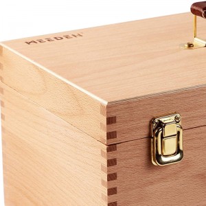 Large Art Supply Storage Box – Multi-Function  Beech Wood Artist Tool Box