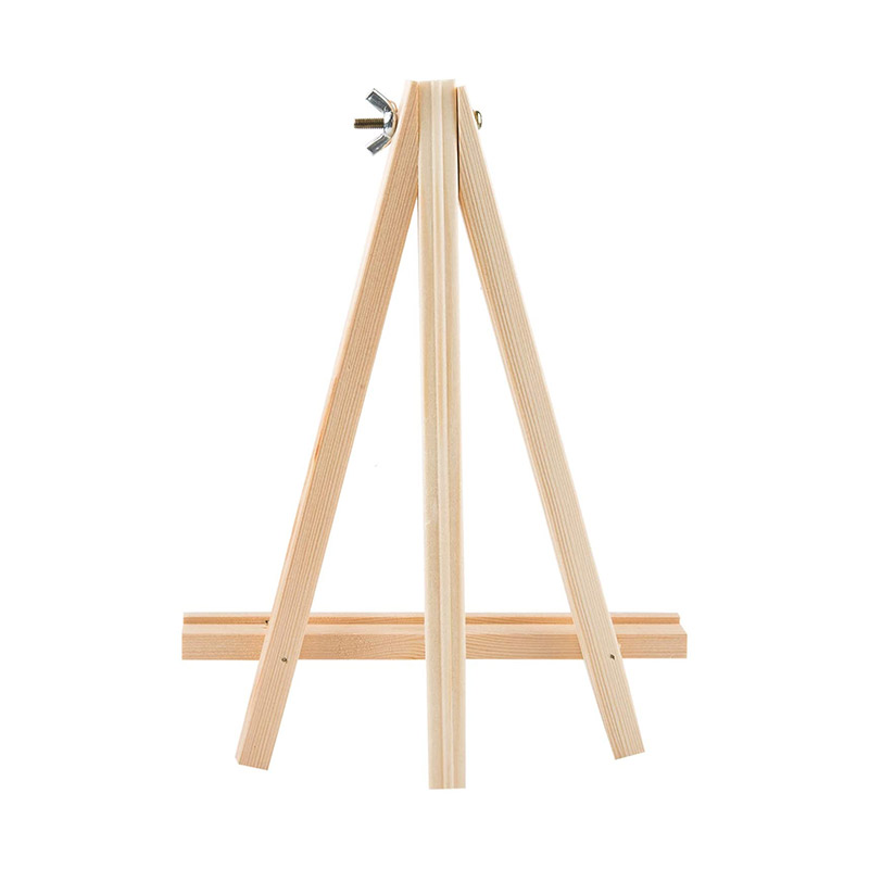 9.5 inch Tall Pine Wood Tripod Easel, Adjustable Painting Holder Featured Image