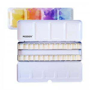 Empty Watercolor Tins Box Palette Paint Case, Medium Colorful Tin
