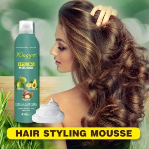 Natural na olive oil herbal hair mousse spray