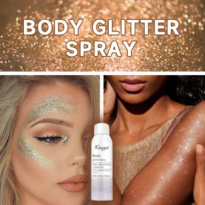 Semburan Penyerlah Solekan Label Peribadi Rambut & Body Mist Shimmer Glitter