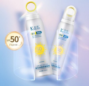 Topleverandører Vandtæt OEM Sunblock Cream Spray Physical Whitening Face Sunscreen SPF 50