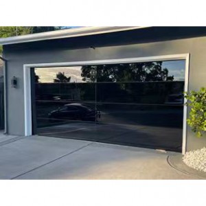 Outside Safety Aluminum Glass Material Intelligent Remote Control Garage Door