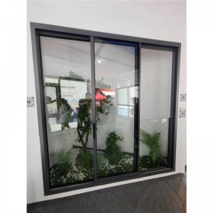 Patio Practical Aluminum Outside Soundproof Waterproof Tempered Glass Sliding Door