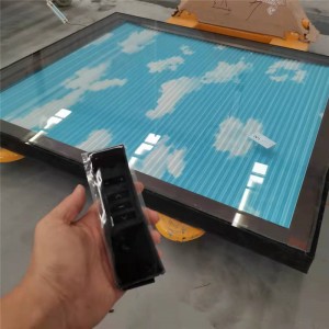 Simple Modern Aluminum Powder Coating Surface Color Fixed Electric Open Skylight