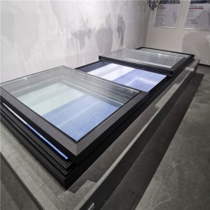 Simple Modern Aluminum Powder Coating Surface Color Fixed Electric Open Skylight