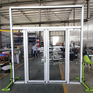 2 Stainless Steel Tracks Aluminum Frame Tempered Glass Slide System Window