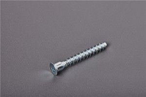 Zinc plated steel material raw thread confirmat screw