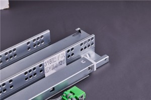 3 Fold push open concealed drawer slide with bolt locking