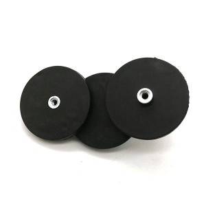 Rubber Pot Magnet with Flat Screw