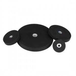 Rubber Pot Magnet with Flat Screw