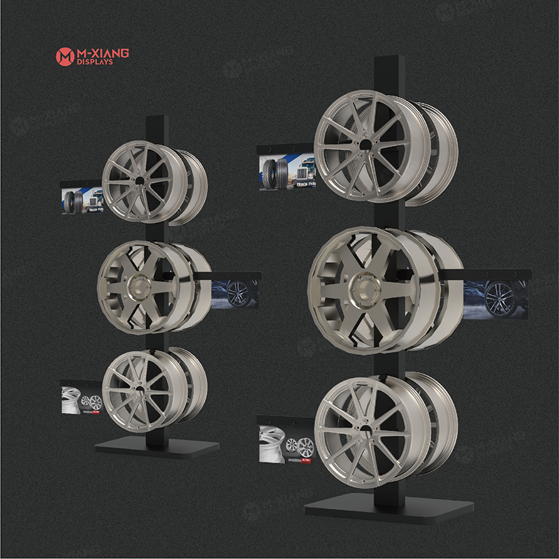 New Delivery for Fresh Flower Display Stand Rack - Car Wheel Display Rack – Meixiang