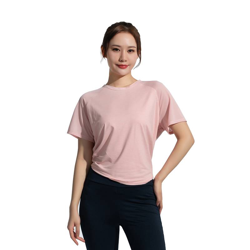 Chinese wholesale Bamboo Pocket Yoga Pants - Ladies Sports Round Neck Short Sleeve t-Shirt – Mentionborn