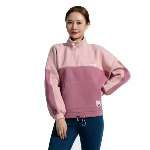 Manufactur standard Womens Sports Long Sleeve T-Shirt - Ladies Stand-Up Collar Half Zip Sweatshirt Sweatshirt – Mentionborn