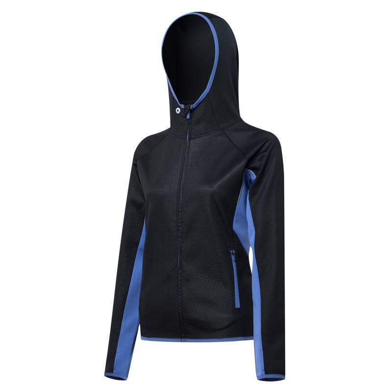 Wholesale Price Knitted Yoga Pants - Ladies Black Sports Zipper Hoodie – Mentionborn