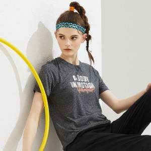 Super Purchasing for Longline Sports Bra - Women’s Knitted Round Neck Print Short Sleeve t-Shirt – Mentionborn