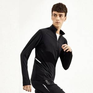 Men’s Sports Knitted Half-Zip Thumb Hole Top