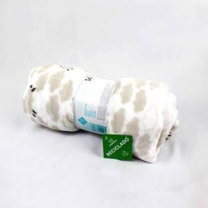 Original Factory Yarn Dye Blanket - Children’s Sheep Printing Pattern Recycled Polyester Blanket – Mentionborn