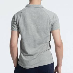 Men’s Sports Seamless Short Sleeve Polo Shirt Top