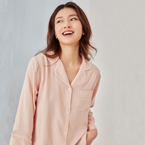 Woman Long Sleeve Homewear Pajama Set