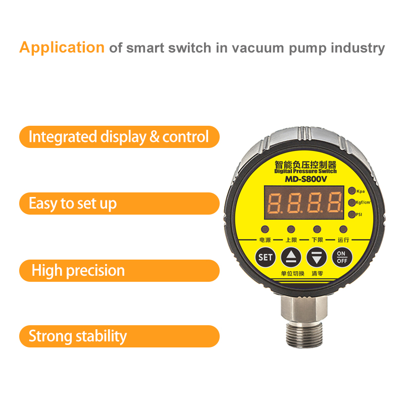 Application of MD-S Intelligent (prepression negativa) Switch In Vacuum Pump