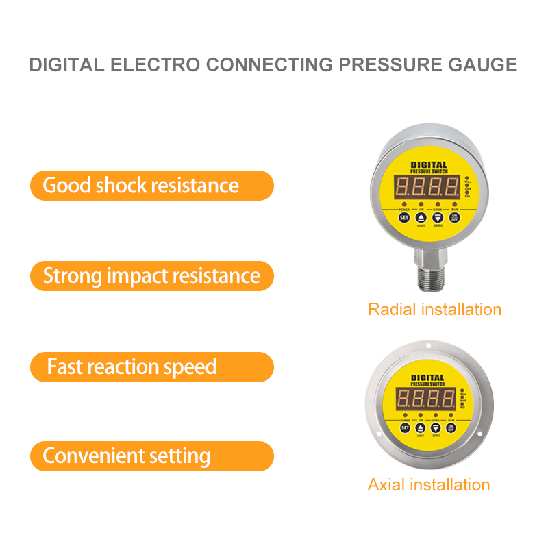 MD-S 시리즈 디지털 전기 접촉 압력 게이지의 유압 산업 적용