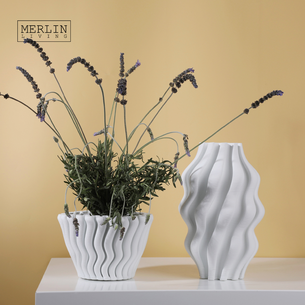 Merlin Living 3D Printing Chinese style thick line ceramic vase