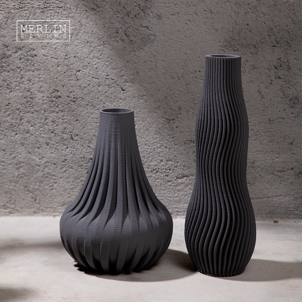 3D na-ebi akwụkwọ na-adịghị agafe agafe Line Nordic Vase (3)