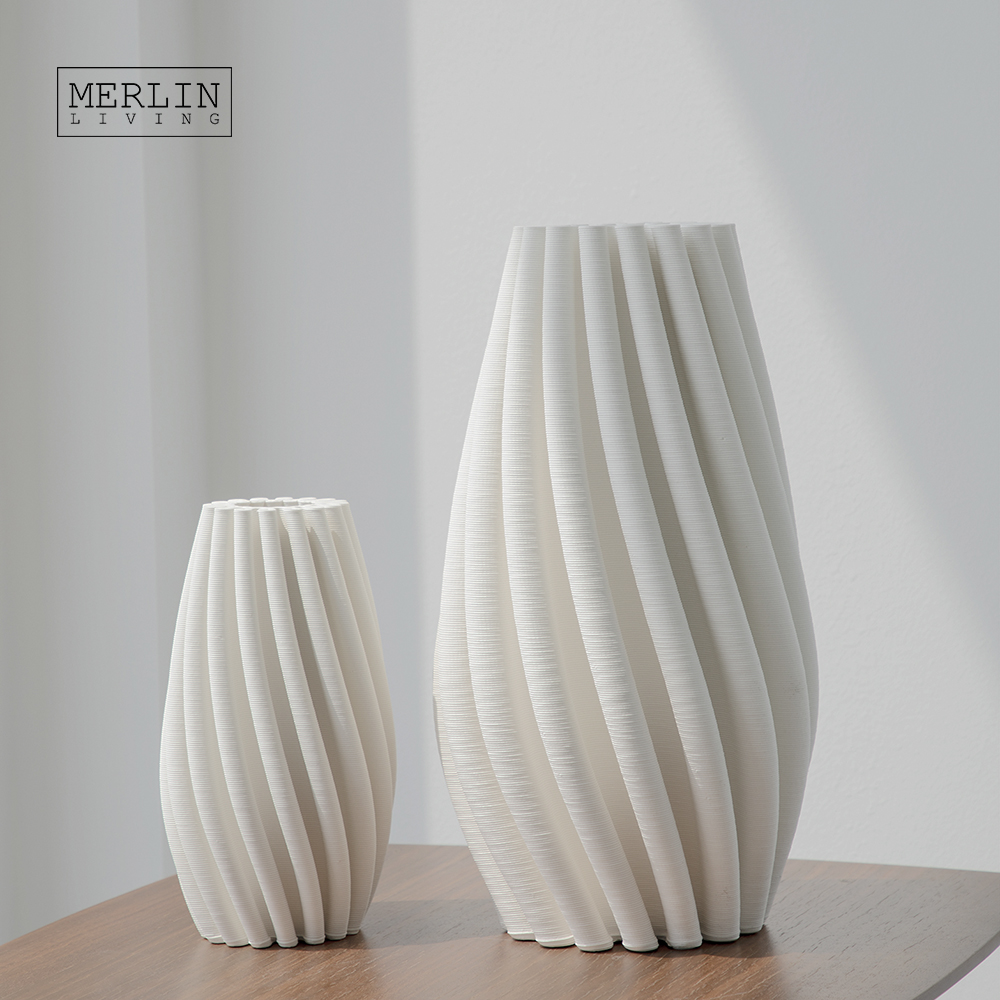 Merlin Living 3D Printing Rustic Clay Vase For Home Decor