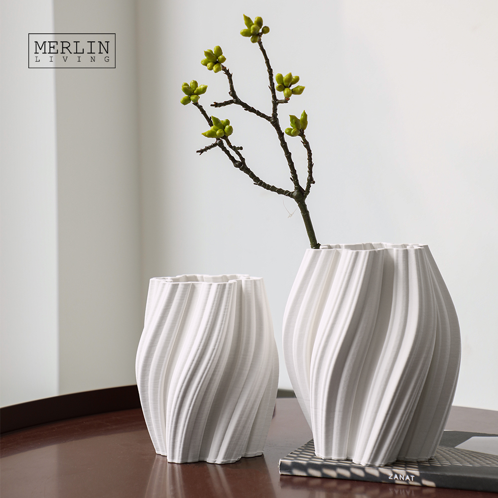 Merlin Living 3D Printing Vase Small Ceramic Nordic Home Decor Vase