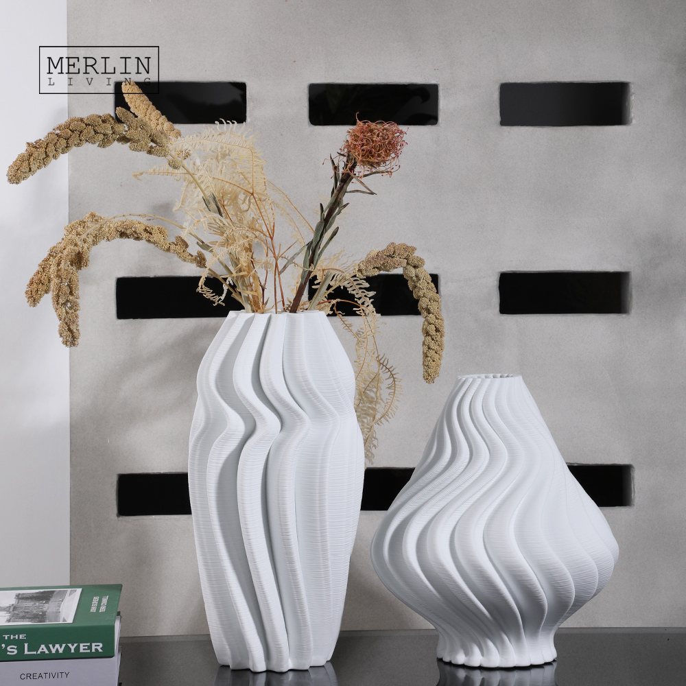 3D printed deep concave line ceramic vase (17)