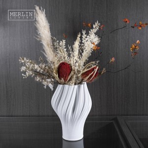 Merlin Living 3D printed ceramic rolled top vase