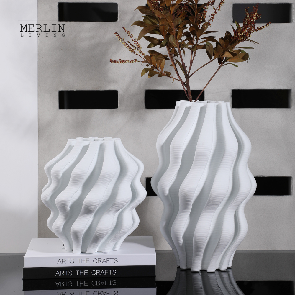 Merlin Living 3D Printed Ring Kelp Ceramic Vase