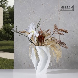 Merlin Living 3D iliyochapishwa vase ya kauri ya Nordic