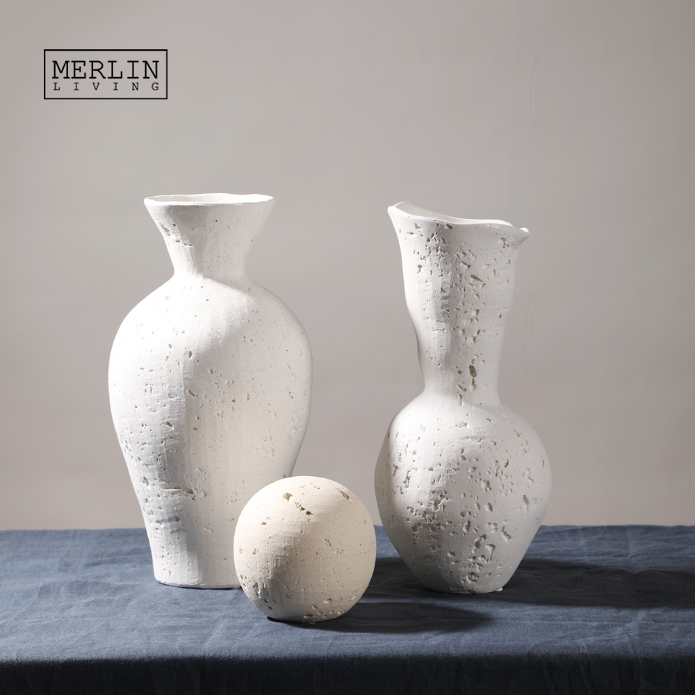 Merlin Living Cave stone abstract kettle Artstone ceramic vase