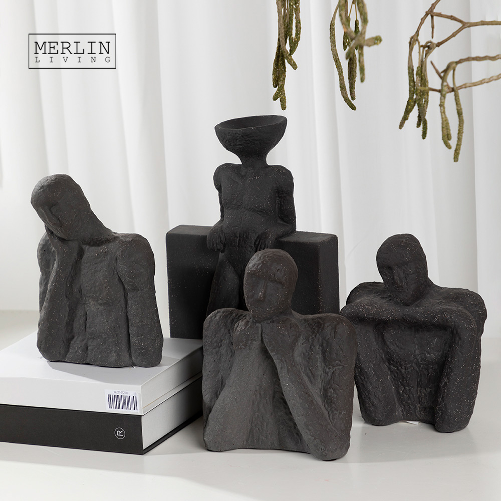 Merlin Living Coarse Sand Various Emotional Abstract Expression Ceramic Dolls