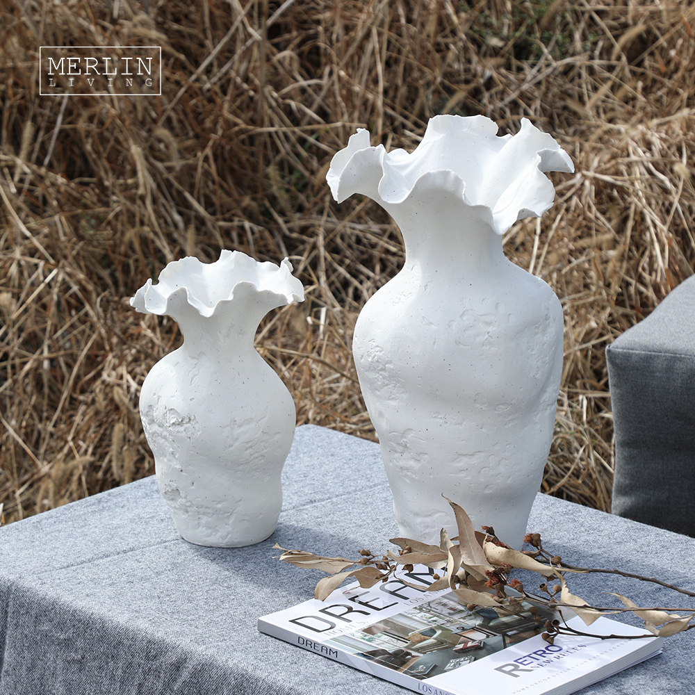 Merlin Living Handmade Artstone decorative Flower Vases