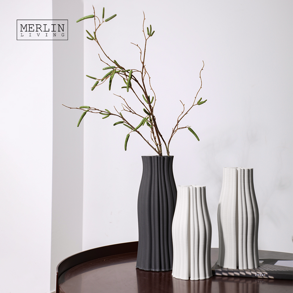 Merlin Living 3D Printing Vase Linear High Flower Vase