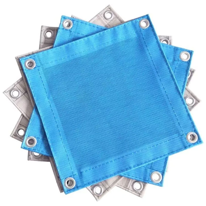 Pvc Mesh Sheet PVC Coated Safty net is hot resistant and heat sealable Blue