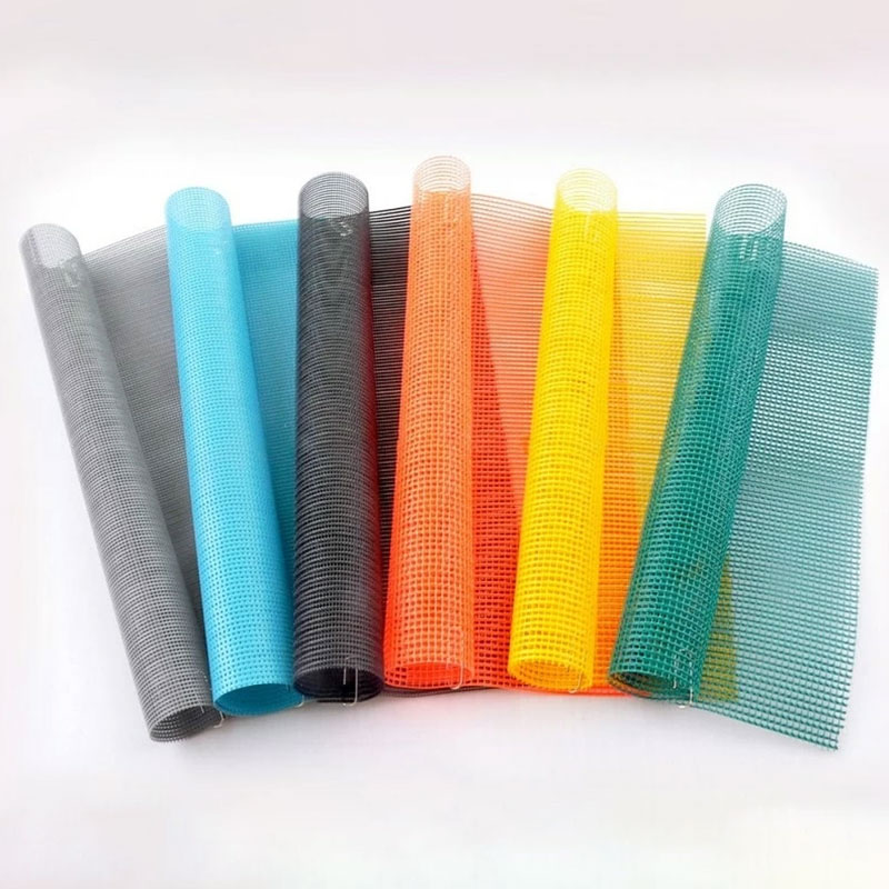 Pvc Mesh Sheet PVC Coated Safty net is hot resistant and heat sealable Blue
