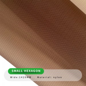 Nylon shoe mesh small hexagonal brown