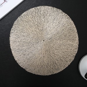 Round PVC Placemat  Mat Hollow Heat Resistant Table Bowl Insulation Coaster Anti-slip