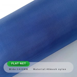 Blue nylon mesh fabric for wedding dress