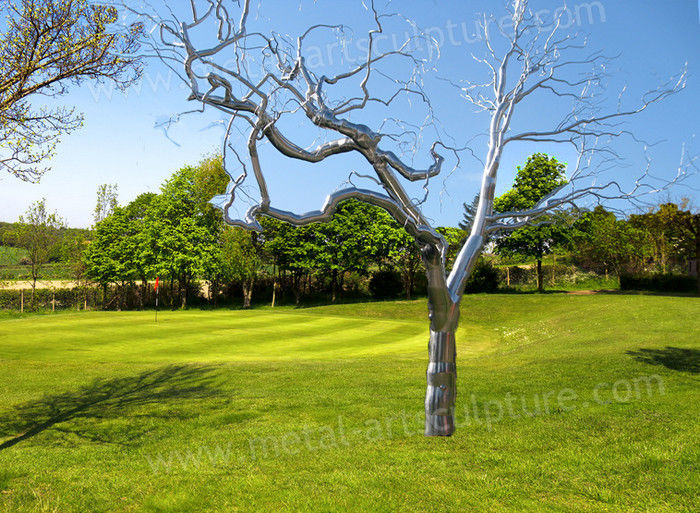 Metal Tree Famous Abstract Sculptures Matte Surface Creative Withered Effect