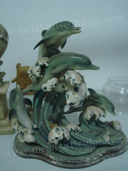 Dolphin Animal Custom Fiberglass Sculptures Garden Decor Size Customized
