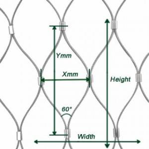 Stainless Steel Ferrule Rope Mesh with Great Strength