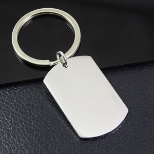Custom Shape Stainless Steel Blank Metal Keychains With Your Own Logo Engraved