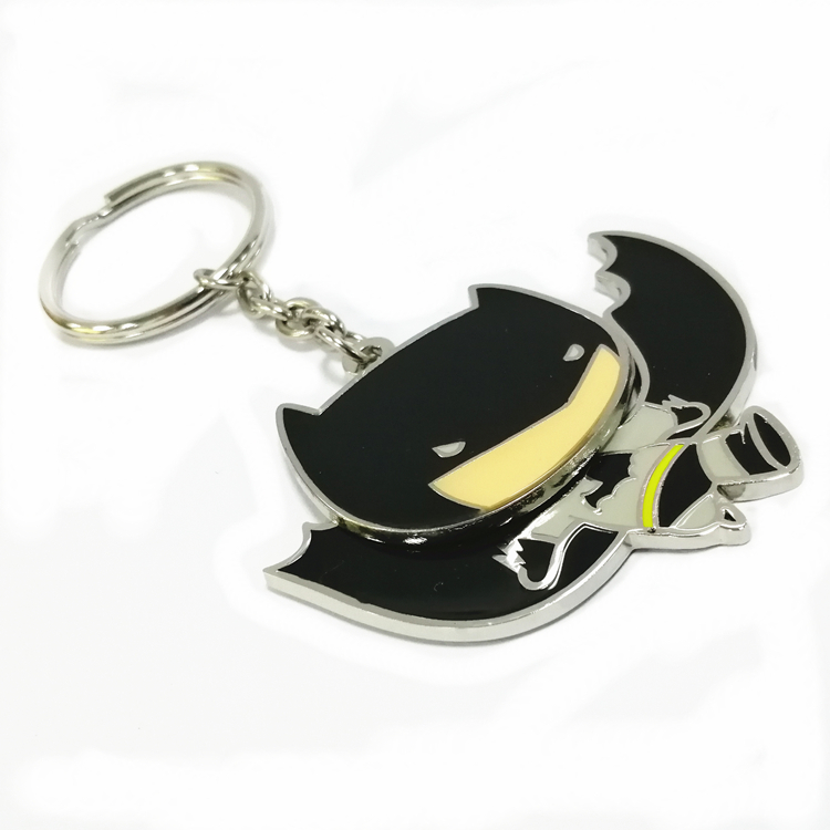 Customized Cute Bat Hard enamel Metal Keychain